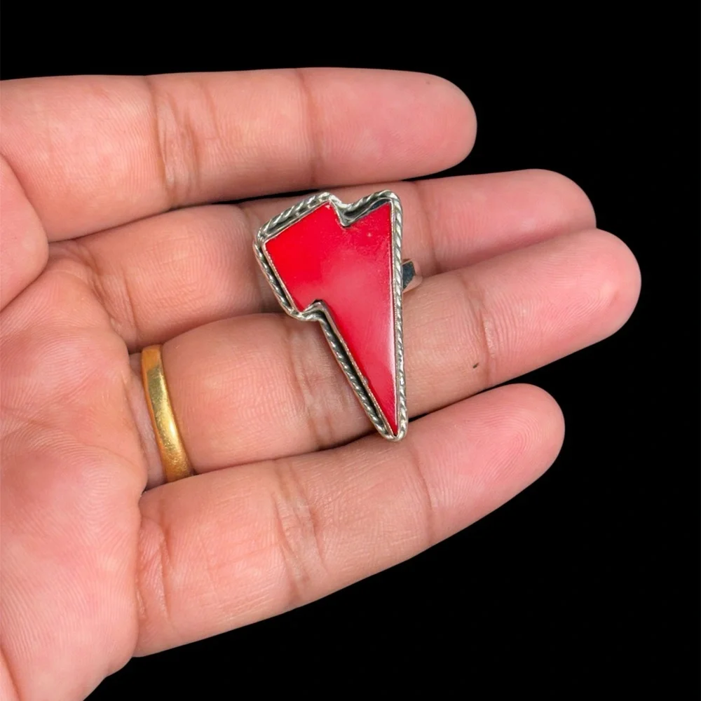 Red Onyx  Handmade – Valentine’s Day Special Edition – Size 7.2 92 Silver